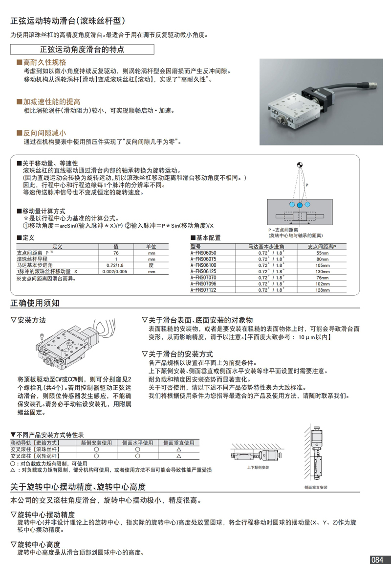 电动弧摆滑台产品系列